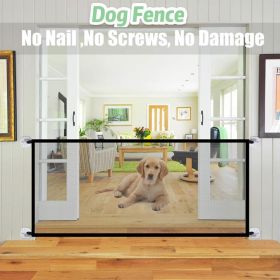 Pet Dog Gate Qiao Net Dog Fence Pet Barrier Fence Suitable For Indoor Safety Pet Dog Gate Safety Fence Pet Supplies Direct Sales (Color: black, size: 180cm)