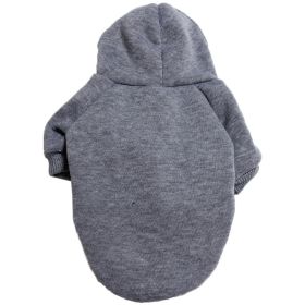 Pet Sweatshirt With Hoodie; Machine Washable Sweater For Dogs Puppies Sweater Clothes Apparel (Color: grey, size: M)