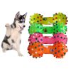 1pcs Pet Dog Cat Puppy Sound Polka Dot Squeaky Toy Rubber Dumbbell Chewing Funny Toy