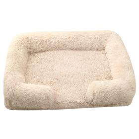 Plush Round Pet Bed Dog Bed Winter (Option: M27 Light Brown-S No Inner Sleeve)