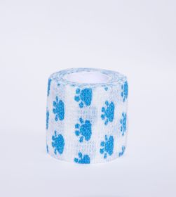 Printed Bandage Pet Out Anti-dirty Adhesive Bandage Non-woven Elastic Bandage (Option: White Footprints-25X45MM)